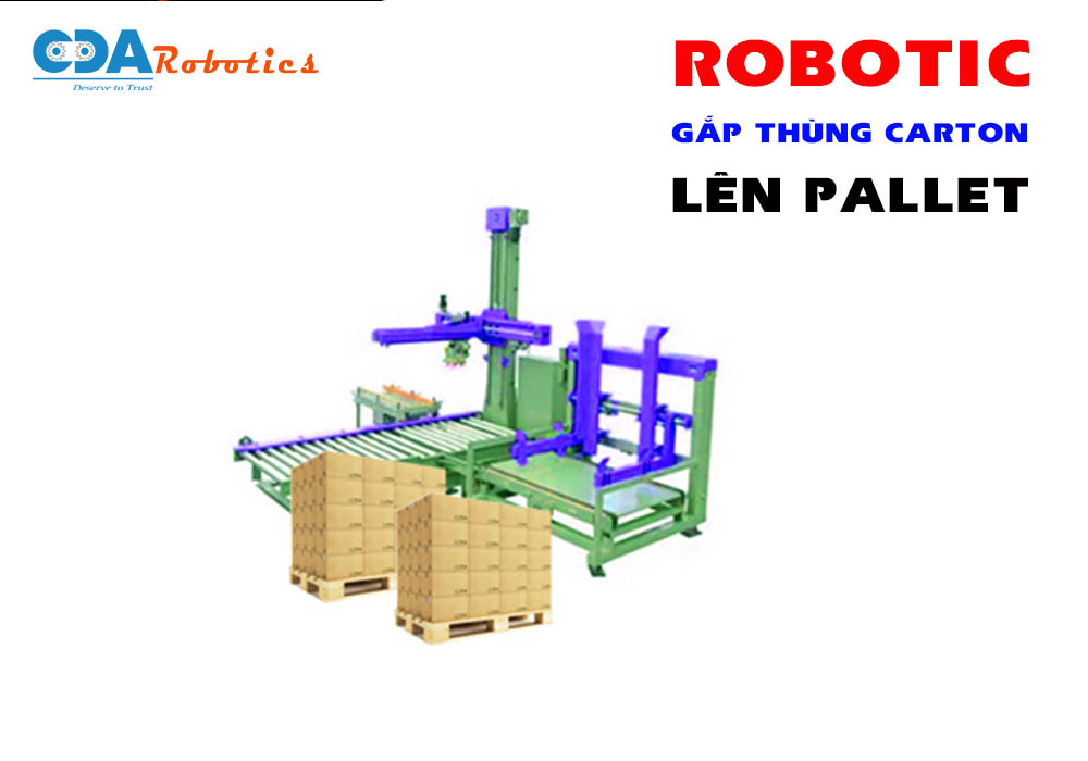 ROBOTIC GẮP THÙNG CARTON LÊN PALLET